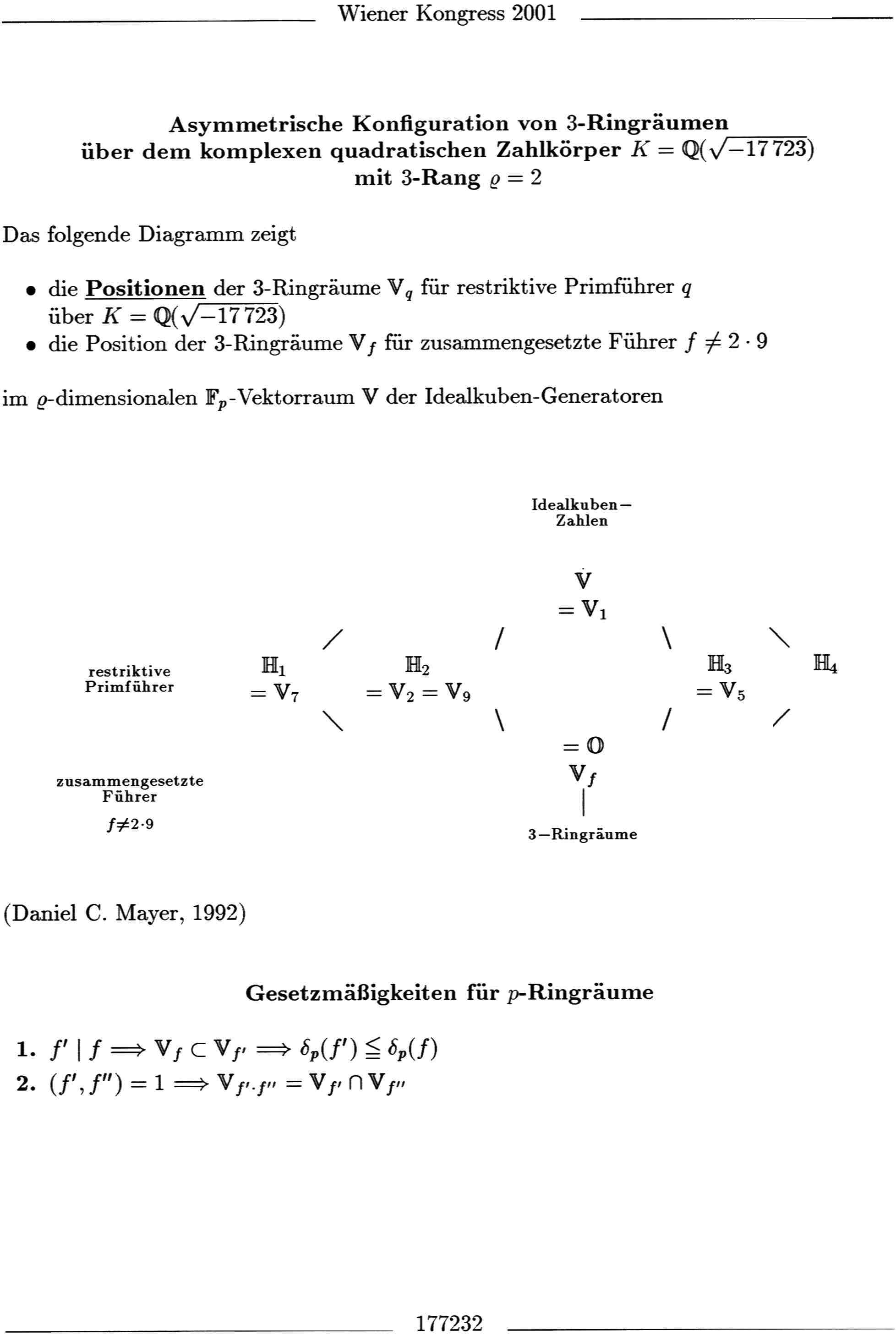 Asymmetrisches Diagramm von Ringr&auml;umen